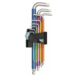 Wera Metric Hex-Plus Allen Wrench Set (9-Piece Set) - Color Coded