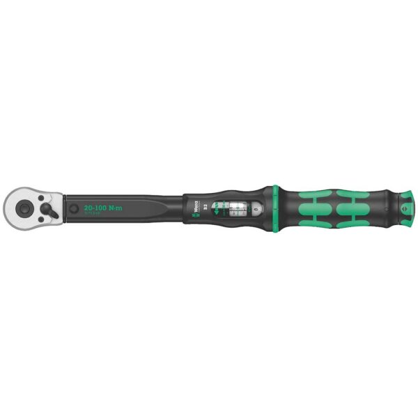WERA 3/8" Adjustable Torque Wrench with Reversible Ratchet 20-100 Nm / 15-73 ft lbs