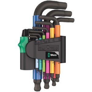 Wera Metric Hex-Plus Short Shaft Allen Wrench Set (9-Piece Set) - Color Coded