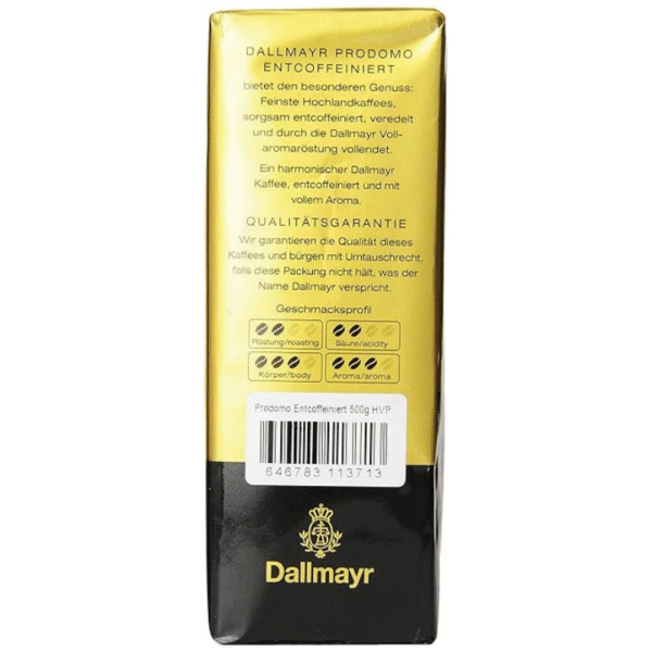 Dallmayr Decaffeinated Ground Coffee, 17.6 Ounce