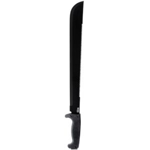 SOG SOGfari Sawback Machete 18" Carbon Steel Blade Kraton Handles