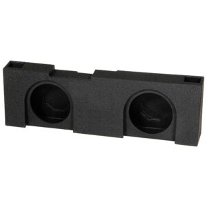 QPower "QBOMB" Chevy/GMC Crew Cab '14-'18 Dual 12" Vented Empty Woofer Enclosure