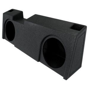 QPower “QBOMB” Chevy/GMC Crew Cab or Double Cab ’19-'24 Dual 10″ Vented Empty Woofer Box